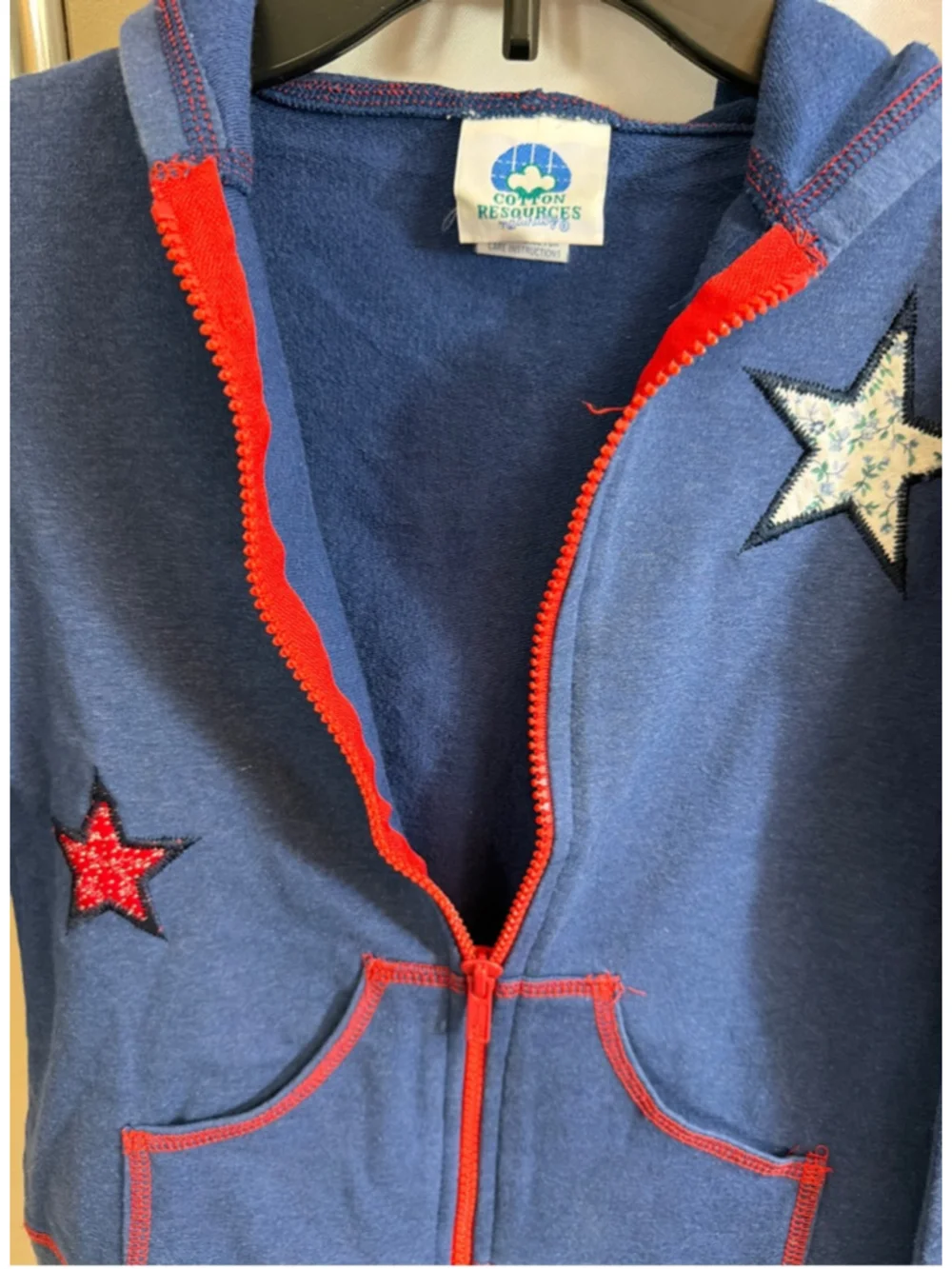 Girls Hoodie and Pants Matching Set Flare Leg French Terry Patchwork Star 6x